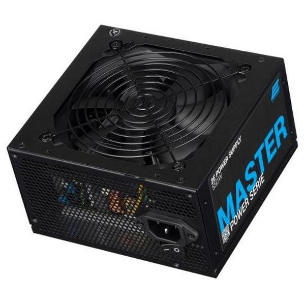 Блок живлення 550 Вт, 2E Master Power, Black, ATX, 80 Plus, Active PFC, 120 мм, 3xMolex / 5xSATA / 2xPCI-E 6+2-pin / 1xMB 20+4-pin / 1xCPU 4+4-pin, захист OVP/SCP/OPP/OCP (2E-MP550-120APFC)