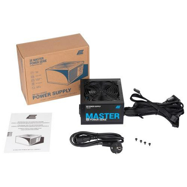 Блок живлення 750 Вт, 2E Master Power, Black, ATX, 80 Plus, Active PFC, 120 мм, 3xMolex / 5xSATA / 4xPCI-E 6+2-pin / 1xMB 20+4-pin / 1xCPU 4+4-pin, захист OVP/SCP/OPP/OCP (2E-MP750-120APFC) - 5