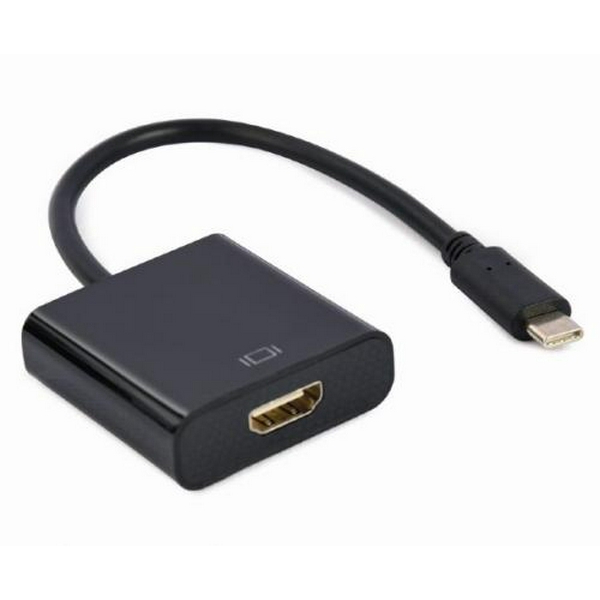 Перехідник Type-C (M) - HDMI (F), Cablexpert, Black, 15 см, 4K / 60 Гц (A-CM-HDMIF-04)