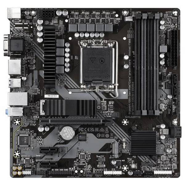 Материнська плата LGA1700, Gigabyte B760M DS3H DDR4, B760, 4xDDR4, Int.Video(CPU), 4xSATA3, 2xM.2, 1xPCI-E 16x 4.0, 2xPCI-E 1x 3.0, Realtek 7.1, RTL8125BG, 6xUSB3.2/6xUSB2.0, VGA/HDMI/2xDP, MicroATX - 2