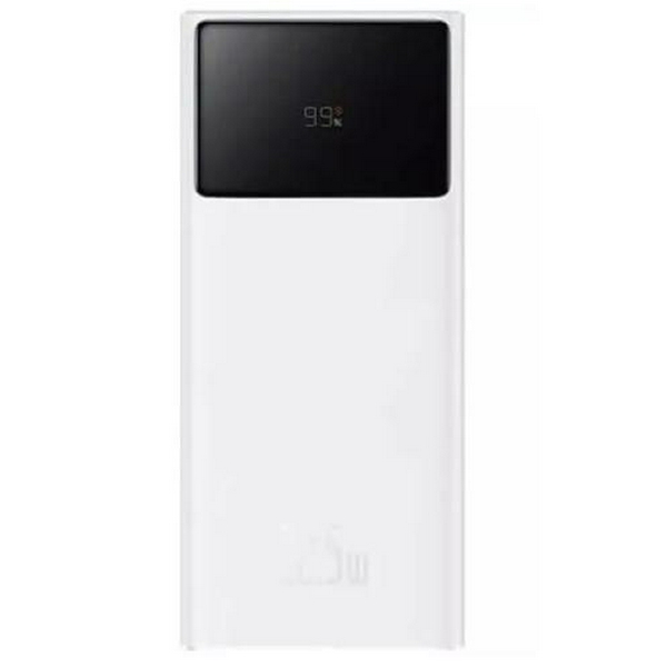 Універсальна мобільна батарея 30000 mAh, Baseus Star Lord, White, 22.5 Вт, 1xType-C (PD3.0) / 2xUSB (QC3.0), цифровий LED дисплей (PPXJ080102)