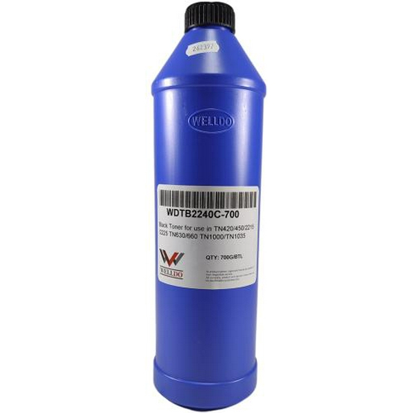 Тонер Brother Universal, HL-1110/1112/2240/2210/2140/2040/2035/5130/5240/5340/5350/5370, DCP-1521, 700 г, Welldo (WDTB2240C-700)