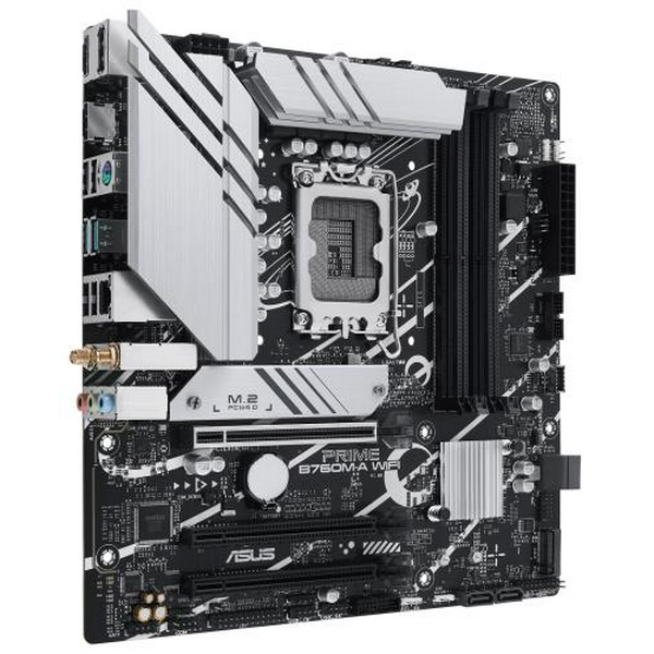 Материнська плата LGA1700, Asus PRIME B760M-A WIFI, B760, 4xDDR5, Int.Video(CPU), 4xSATA3, 2xM.2, 3xPCI-E 16x 4.0, Realtek 7.1, Realtek 2.5Gb, WiFi 6, Bluetooth 5.2, 5xUSB3.2/7xUSB2.0, HDMI/DP, MicroATX - 3