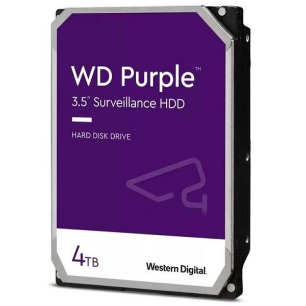 Жорсткий диск 3.5" 4Tb Western Digital Purple, SATA3, 256 Мб, 5400 об/хв (WD43PURZ)