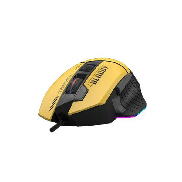 Миша Bloody W95 Max, Sports Lime, USB, оптична (сенсор MAX BC3332-A), 100 - 12 000 cpi, 10 кнопок (8 програмованих), вбудована пам'ять, RGB підсвічування, перемикачі більше 50 млн. натискань, ніжки X'Glide, 1.8 м - 3