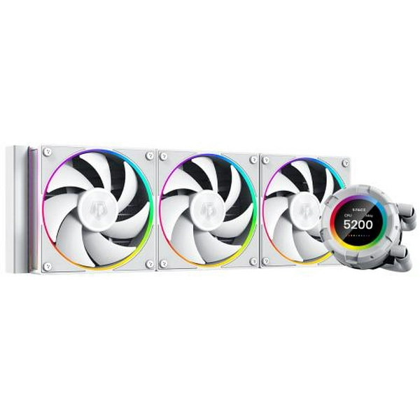 Система рідинного охолодження ID-Cooling Space LCD SL360 WHITE, 3х120мм ARGB fans, 4pin PWM, Intel LGA2066/2011/1700/1200/1151/1150/1155/1156  AMD AM5/AM4, до 350Вт TDP, LCD-дисплей 2,1"