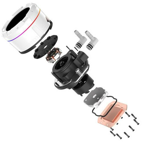 Система рідинного охолодження ID-Cooling Space LCD SL360 WHITE, 3х120мм ARGB fans, 4pin PWM, Intel LGA2066/2011/1700/1200/1151/1150/1155/1156  AMD AM5/AM4, до 350Вт TDP, LCD-дисплей 2,1" - 7