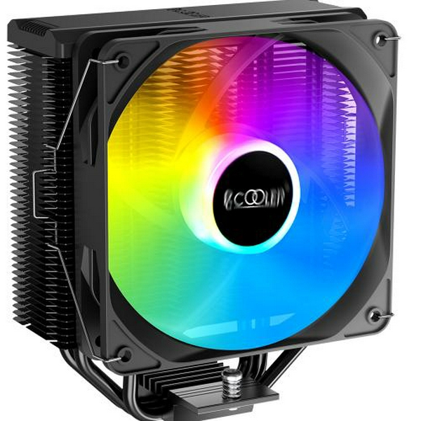 Кулер для процесора PcCooler PALADIN EX300 S, Black, алюміній/мідь, 1x120 мм RGB, для Intel 1700/1200/115x, AMD AM5/AM4, висота 157 мм, до 125 Вт