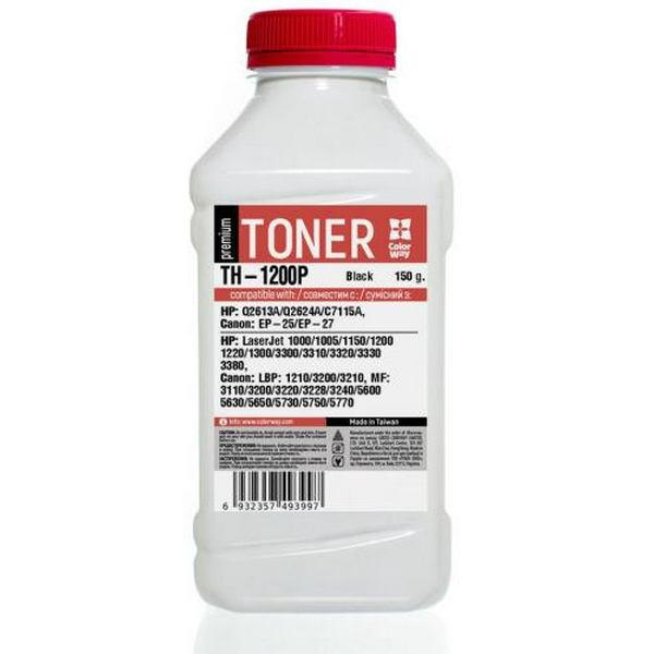 Тонер HP LJ 1200/1000/1300, Canon MF3110/LBP3200, 150 г, ColorWay Premium (TH-1200P)