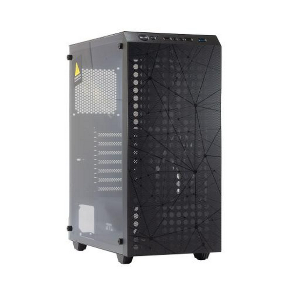 Корпус GTL Gaming "Shield", Black, без БЖ, Mid Tower, ATX / Micro ATX / Mini ITX, 1xUSB 3.0 / 2xUSB 2.0, макс. CPU - 155 мм / VGA - 320 мм, бічна панель із загартованого скла (GTL2625B2)