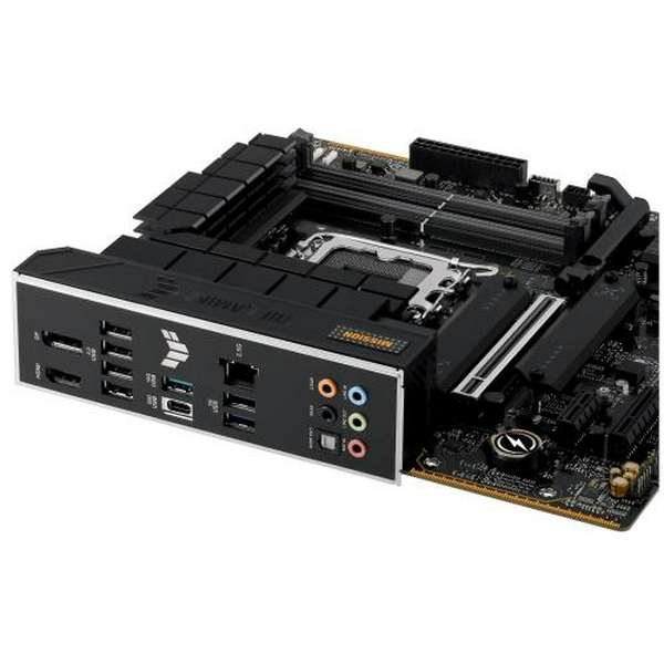Материнська плата LGA1700, Asus TUF GAMING B760M-PLUS II, B760, 4xDDR5, Int.Video(CPU), 4xSATA3, 3xM.2, 1xPCI-E 5.0 x16, 1xPCI-E 4.0 x4, 1xPCI-E 3.0 x1, Realtek 7.1, Realtek 2.5Gb, 6xUSB 3.2 / 7xUSB 2.0, HDMI/DP, MicroATX - 4
