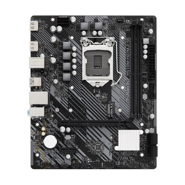 Мат.плата 1200 (H470) ASRock H510M-H2/M.2 SE, H470, 2xDDR4, Int.Video(CPU), 4xSATA3, 1xM.2, 1xPCI-E 4.0 x16, 1xPCI-E 3.0 x1, ALC897, RTL8111H, 6xUSB3.2/6xUSB2.0, 2xHDMI, MicroATX - 2