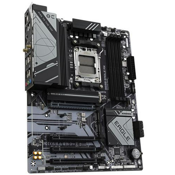 Материнська плата AM5 Gigabyte B650 EAGLE AX, B650, 4xDDR5, Int.Video (CPU), 4xSATA3, 3xM.2, 1xPCI-E 4.0 x16, 3xPCI-E 3.0 x16, Realtek 7.1, Realtek GbE, Wi-Fi 6E+BT5.2, 4xUSB3.2/8xUSB2.0, HDMI/DP, ATX - 3