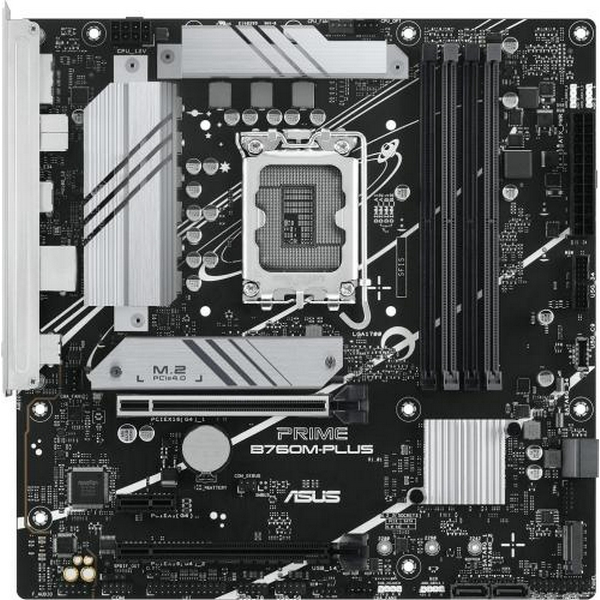 Материнська плата LGA1700, Asus PRIME B760M-PLUS, B760, 4xDDR5, Int.Video(CPU), 4xSATA3, 2xM.2, 2xPCI-E 4.0 x16, 1xPCI-E 4.0 x1, Realtek 7.1, Realtek 2.5Gb, 4xUSB3.2/7xUSB2.0, HDMI/DP, MicroATX - 2