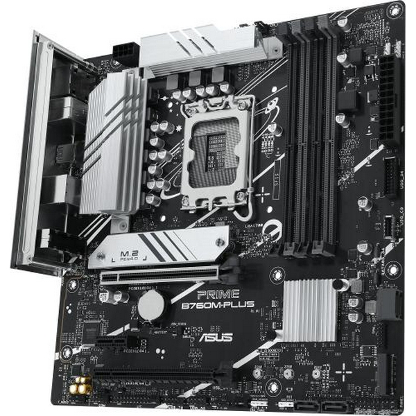 Материнська плата LGA1700, Asus PRIME B760M-PLUS, B760, 4xDDR5, Int.Video(CPU), 4xSATA3, 2xM.2, 2xPCI-E 4.0 x16, 1xPCI-E 4.0 x1, Realtek 7.1, Realtek 2.5Gb, 4xUSB3.2/7xUSB2.0, HDMI/DP, MicroATX - 4