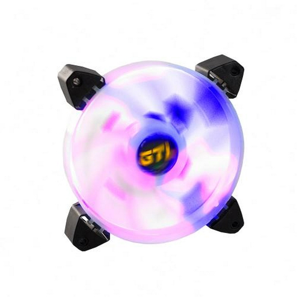 Вентилятор 120 мм, GTL Multicolor B3, White/Black, 120x120x25 мм, ARGB підсвічування, 800-1600 об/хв, 23-32.6 дБ, 4-pin (PWM, 50 см) / 3-pin (RGB, 50 см) (GTL-120LMCB3P ARGB)