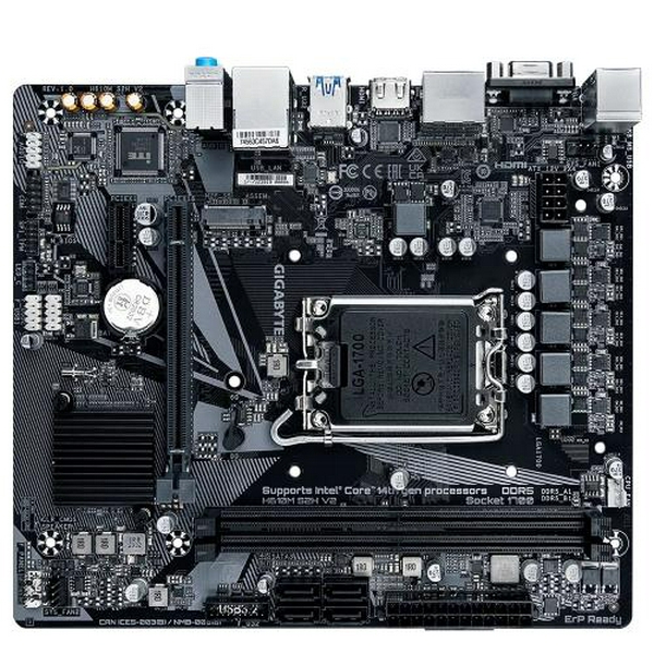 Мат.плата LGA1700, Gigabyte H610M S2H V2, H610, 2xDDR5, Int.Video(CPU), 4xSATA3, 1xM.2, 1xPCI-E 4.0 x16, 1xPCI-E 3.0 x1, ALC997, Realtek GLan, 4xUSB3.2/8xUSB2.0, VGA/HDMI/2xDP, MicroATX - 4