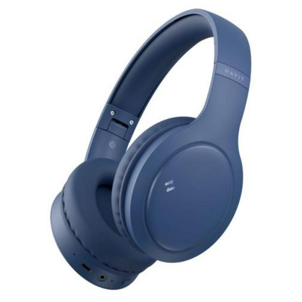 Навушники бездротові Havit H633BT, Blue, Bluetooth 5.1, мікрофон, динаміки 40 мм, Type-C, 350 mAh (HV-H633BT) - 5