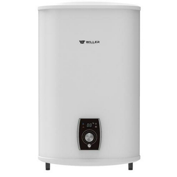 Водонагрівач Willer EVH80DRI Libra, White, 2000W, 80л, плаский, сухий ТЕН, універсальний монтаж, 2 ТЕНи, електронне керування, цифровий дисплей, 2 режими потужності, зовнішній терморегулятор, бак титанокварцова емаль, D, 90х57х31см - 3