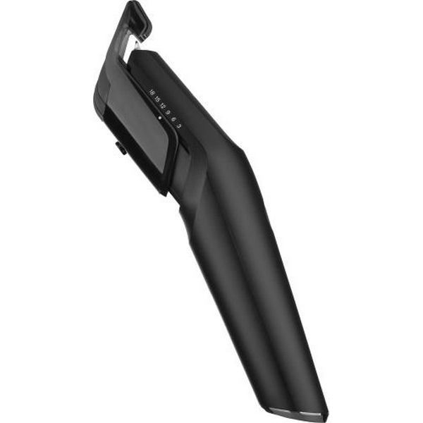 Машинка для стрижки Ardesto HC-Y22-B, Black, 5W, живлення мережа/акумулятор, кількість установок довжини 6, 1 насадка, леза з нерж. сталі, щіточка для чищення, індикатор зарядки - 3