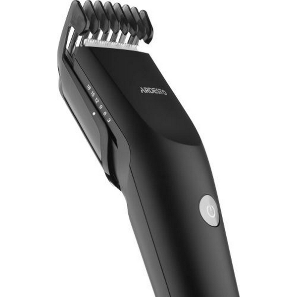 Машинка для стрижки Ardesto HC-Y22-B, Black, 5W, живлення мережа/акумулятор, кількість установок довжини 6, 1 насадка, леза з нерж. сталі, щіточка для чищення, індикатор зарядки - 4