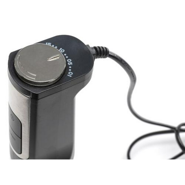 Блендер Eisen EBSS-150СH, Black, 1500W, занурювальний, 15 швидкостей з ступінчатим регулюванням, ТУРБО, мірна склянка 800мл, великий подрібнювач 1500мл, міні-подрібнювач 600мл, 2 диски дляшинкування та терка, вінчик - 7