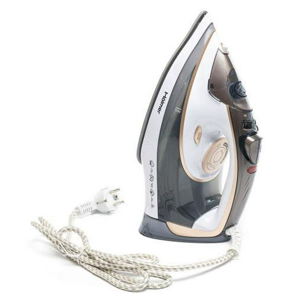 Праска Holmer HIC-2638, White, 2600W, кераміка, паровий удар 130 г/хв, постійна подача пари 40 г/хв, вертикальне відпарювання, очищення від накипу - 5