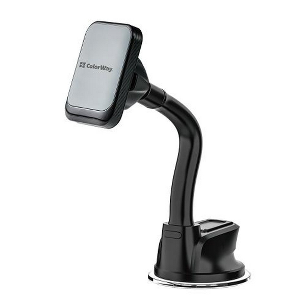 Автотримач для телефону ColorWay Dashboard 3, Grey, магнітний, на вакуумній присосці, поворот тримача на 360° (CW-CHM17-GR)