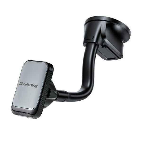 Автотримач для телефону ColorWay Dashboard 3, Grey, магнітний, на вакуумній присосці, поворот тримача на 360° (CW-CHM17-GR) - 2
