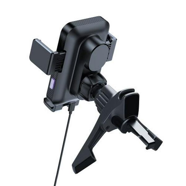 Автотримач для телефону ColorWay AutoSense Car Wireless Charger 2, Black, 15 Вт, бездротова зарядка (Qi), у дефлектор повітроводу або на присосці, поворотний шарнір 360°, від 4" до 6.5" (CW-CHAW040Q-BK) - 3