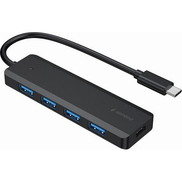 Хаб USB Gembird UHB-CM-U3P4P-01, Black, Type-C 3.1 - 4xUSB 3.1, кабель 15 см