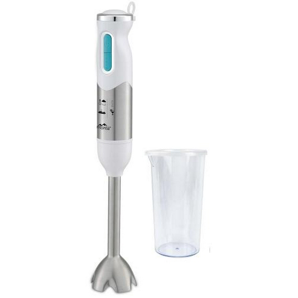 Блендер Monte MT-1921 W, White, 900W, занурювальний, 2 швидкості, мірний стакан з кришкою 600мл, ножка з нержавіючої сталі