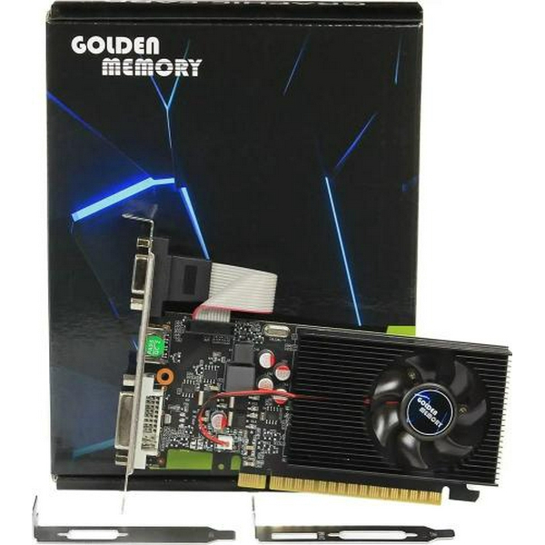 Відеокарта GeForce GT730, Golden Memory, 4Gb GDDR3, 128-bit, VGA/DVI/HDMI, 700/1333 MHz, Low Profile (GT730LPD34G)