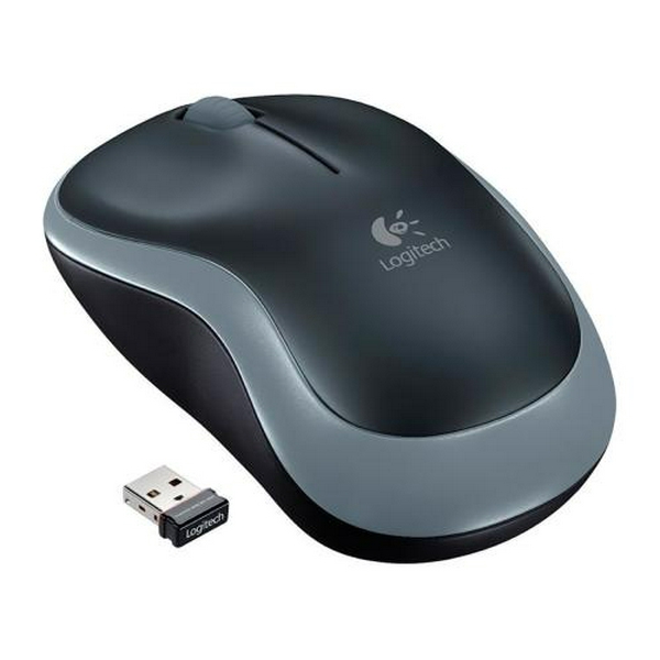 Миша Logitech M185, Grey/Black, USB, бездротова, оптична, 1000 dpi, 3 кнопки, 1xAA (910-002238)
