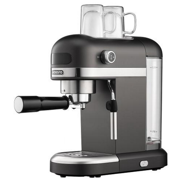 Кавоварка Ardesto YCM-E1502, Black, 1350W, ріжкова, резервуар для води 1.4л, ручний капучинатор, попереднє замочування кави - 2