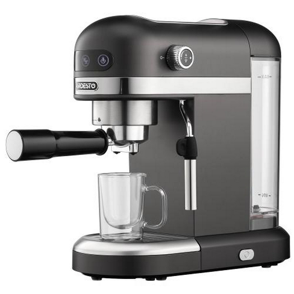 Кавоварка Ardesto YCM-E1502, Black, 1350W, ріжкова, резервуар для води 1.4л, ручний капучинатор, попереднє замочування кави - 3