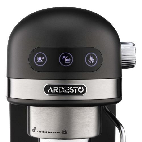 Кавоварка Ardesto YCM-E1502, Black, 1350W, ріжкова, резервуар для води 1.4л, ручний капучинатор, попереднє замочування кави - 7