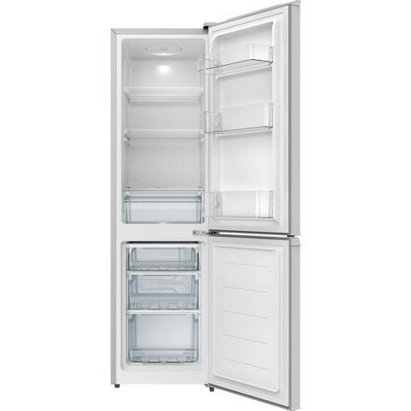 Холодильник Edler ED-230DBCI, Silver, двокамерний, з нижньою мор. камерою, загальний об'єм 170L, корисний об'єм 120L/50L, механічне керування, суперзамороження, A+, 151.8x44.4x53.6см - 2