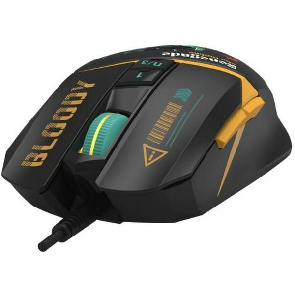 Миша A4Tech W63 Max "Renegade", Midnight, USB, оптична (сенсор MAX BC3332-A 12K), 100 - 12 000 dpi, 250 IPS, 6 кнопок, RGB підсвічування - 5