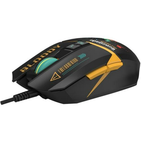 Миша A4Tech W63 Max "Renegade", Midnight, USB, оптична (сенсор MAX BC3332-A 12K), 100 - 12 000 dpi, 250 IPS, 6 кнопок, RGB підсвічування - 6