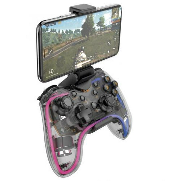 Геймпад Havit G180BT RGB, Transparent, бездротовий (Bluetooth 5.0), PC / Playstation 3/4 / Switch / Android / iOS, кріплення для телефону, акумулятор 800 mAh (HV-G180BT RGB) - 3