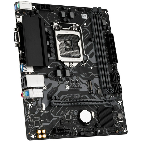 Мат.плата 1200 (H510) Maxsun Challenger H510M-R V2, H510, 2xDDR4, Int.Video(CPU), 4xSATA3, 1xPCI-E 16x 4.0, 1xPCI-E 1x, M.2 3.0, RTL8111H, 2xUSB3.2/2xUSB2.0, VGA/HDMI, MicroATX (MS-Challenger H510M-R V2) - 4