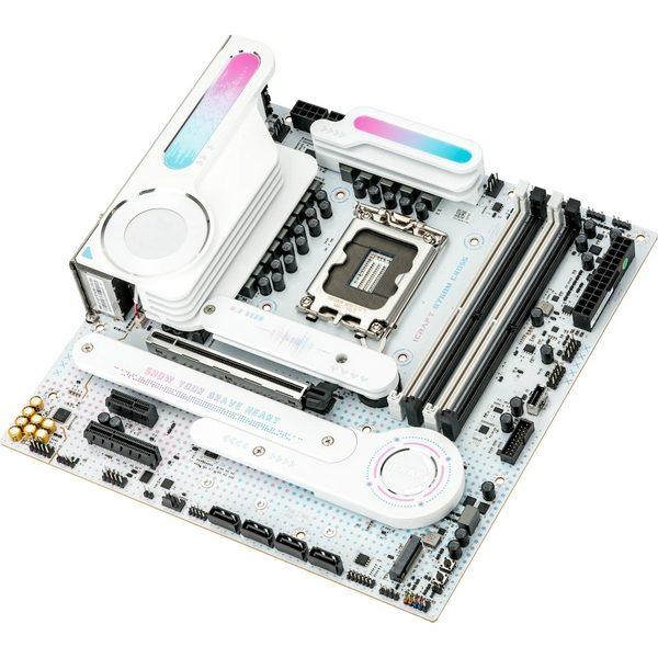 Мат.плата LGA1700, Maxsun iCraft B760M CROSS, B760, 4xDDR5, Int.Video(CPU), 4xSATA3, 1xPCI-E 16x 5.0, 1xPCI-E 4x 3.0, 1xPCI-E 1x, 3xM.2 4.0, RTL8125B, 4xUSB3.2/4xUSB2.0, 1xUSB TypeC 3.2, DP/HDMI, WiFi 6E+BT5.3, 14phase, ARGB,MicroATX(MS-iCraft B760M  - 3