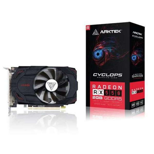 Відеокарта Radeon RX 550, Arktek, 4Gb GDDR5, 128-bit, DVI/HDMI/DP, 1287/7000 MHz (AKR550D5S4GL1)