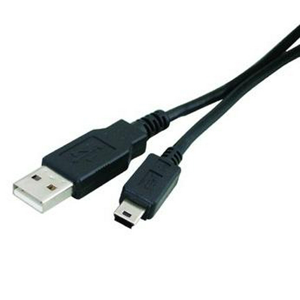 Кабель USB 2.0 AM - miniUSB (5P), 1.8 м, Black, Atcom, феритовий фільтр (3794)