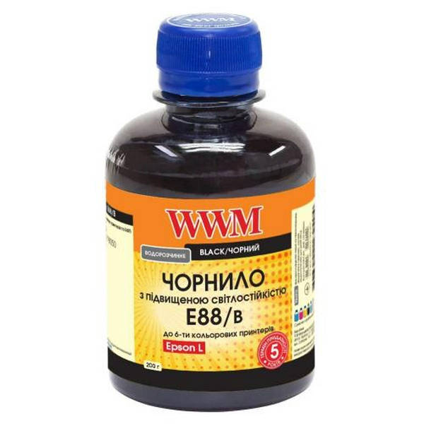Чорнило WWM Epson 108, Black, L8050/L18050, 200 мл, водорозчинне (E88/B)