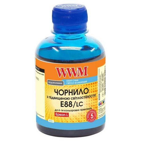Чорнило WWM Epson 108, Light Cyan, L8050/L18050, 200 мл, водорозчинне (E88/LC)