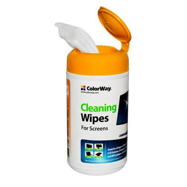 Серветки чистячі ColorWay для екранів, вологі, туба, 100 шт (CW-1071) - 2