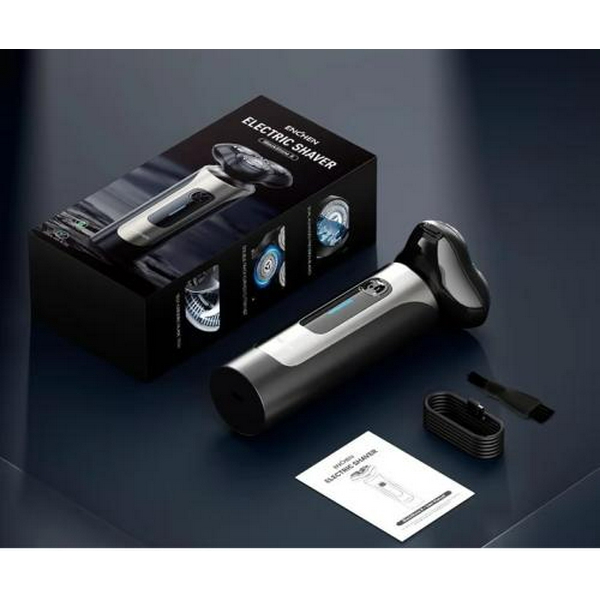 Електробритва Xiaomi Enchen BlackStone 8, Black, час заряджання акумулятора 1 година, час роботи від акумулятора 90 хв, індикатор заряджання, плаваючі голівки, тример - 2