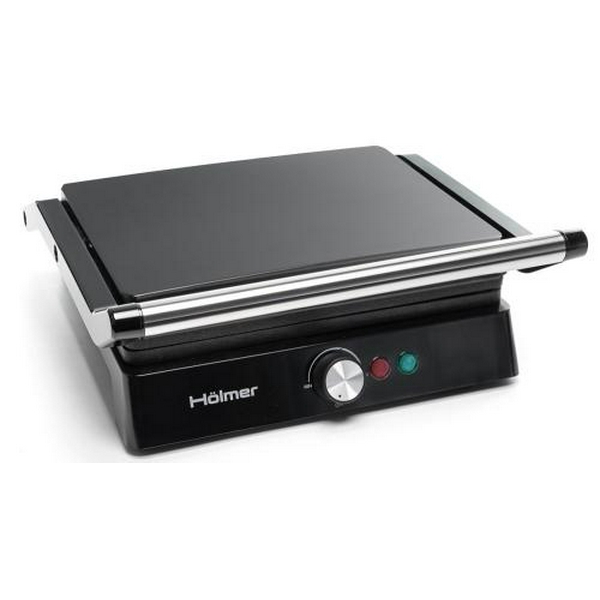 Електрогриль Holmer HCG-221, Black, 2200W, закритий (двосторонній), пластини 26х22см, піддон для жиру, управління механічне